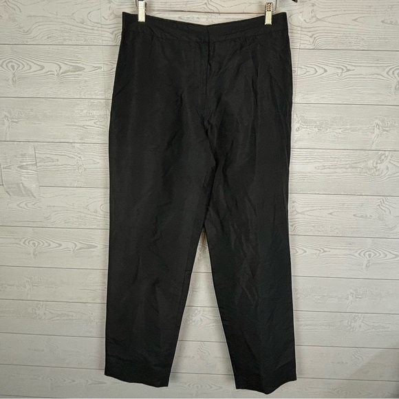 NWT NEIMAN MARCUS EXCLUSIVE BLACK PANTS SILK SIZE LARGE - Picture 1 of 7